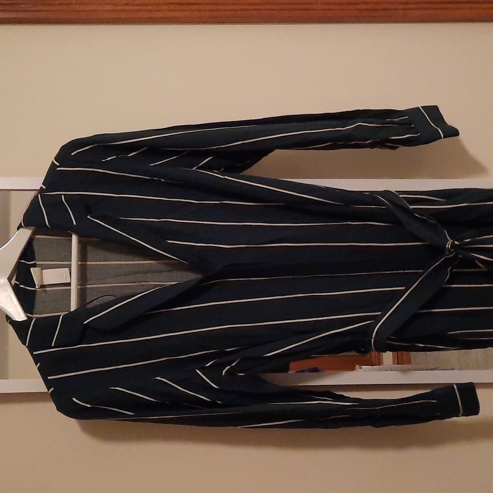 H+M Green & White Striped Dress